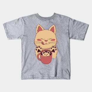 Kitty Latte Little Mouse Light by Tobe Fonseca Kids T-Shirt